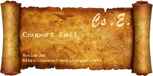Csuport Emil névjegykártya